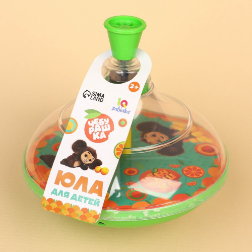 Юла пластиковая прозрачная, в сетке Чебурашка 9929878