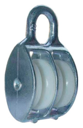 Блок двойной пластик, d  40мм для не мет.тросов 9-21-05