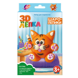 Набор для творчества. Шаролепики с пластилином. Котик Луч 35С 2327-08
