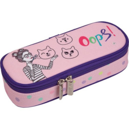 Пенал Devente овальный Oops, с внутренним органайзером-створкой 7023231