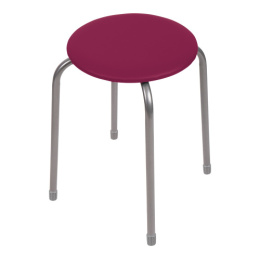 Табурет металлический Эконом с круглым мягким сиденьем, темно-красный Nika ТЭ2/ТК