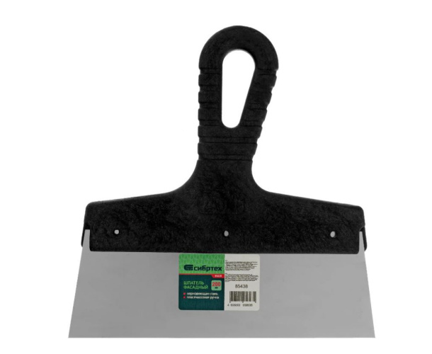 Шпатель фасадный нержавеющий 200мм пластиковая ручка Сибртех 85438