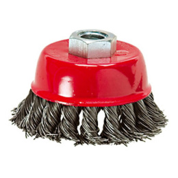 Крацовка для угловой шлифовальной машины 100мм, М14 (чашка) из крученой проволоки Matrix 74628