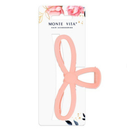 Краб для волос Monte Vita Soft touch, розовый, 12,5см 457011