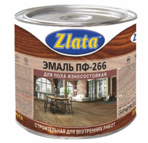 Эмаль ПФ-266 ГОСТ красно-коричневая 1,8кг Zlata