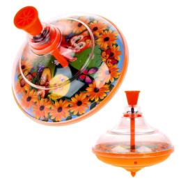 Юла пластиковая прозрачная Колобок, в ассортименте, в сетке Пеликан 0205/176448