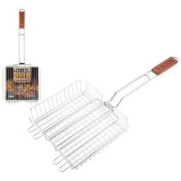 Решетка для барбекю хромированная 22x22 см глубокая Ecos X-381D