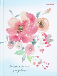 Книжка записная А6  80 листов Для девочек. Весенний букет-1, книжный переплет 80-7280