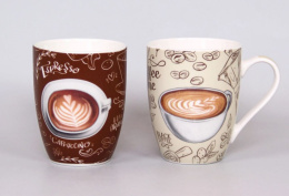 Кружка фарфоровая 340мл Бариста, в ассортименте 1019048