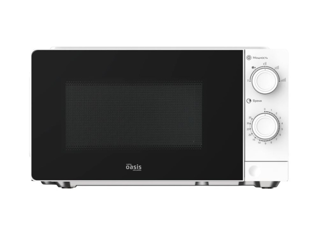 Микроволновая печь 20л 700Вт, механическое управление, белый Oasis MW-70XW