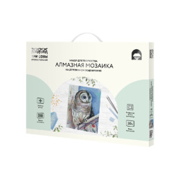 Алмазная мозаика на подрамнике 30х40см Белая сова Три совы АМП3040_52960