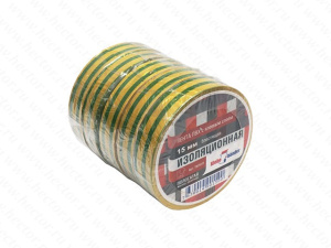 Изолента ПВХ 15мм х 20м желто-зеленая Klebebander TIK507Т