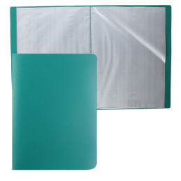 Папка с  30 файлами Attomex А4 500мкм, зеленая 3102401