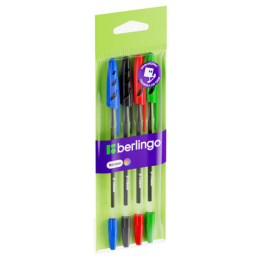 Ручки шариковые набор  4 цвета Berlingo Tribase CBP_10104