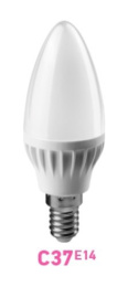 Лампа светодиодная 10Вт (эквивалент  75Вт) 230В E14 2700К теплый свет свеча Онлайт OLL-C37-10-230-2.7K-E14-FR
