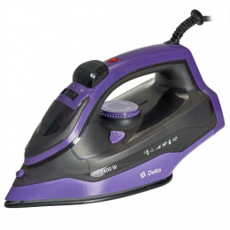 Утюг 2400Вт, керамическая подошва, черный с фиолетовым Delta DL-353