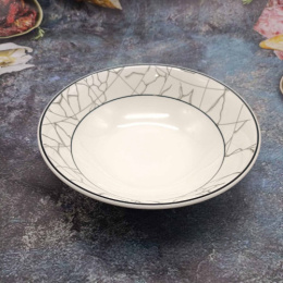 Салатник фарфоровый 220мм с узором Мрамор Радужный Дом РД84656