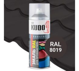 Аэрозол. краска "KUDO" для металлочерепицы RAL8019 серо-коричневый KU-08019R