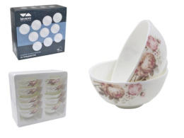 Набор салатников стеклокерамических 10шт. 110мм/250мл Чайные розы, в п/у Lavenir 10PCS YF20032