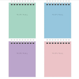 Блокнот А7  40 листов Brauberg Minimal Pastel, гребень 116431