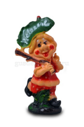 Фигурка садовая гипсовая Гном Клубничка Welcome 26х50см ГусьДекорЛюкс 2С03