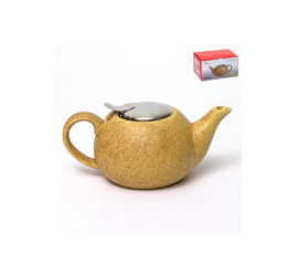 Чайник заварочный керамический 0,75л с металлическим фильтром и крышкой Феличита, бежевый, в п/у Elrington 109-06018