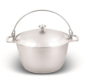 Котел походный алюминиевый литой 10л с крышкой Kukmara кп100