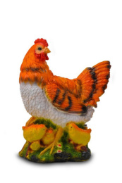 Фигурка садовая гипсовая Курица с цыплятами 32х41см ГусьДекорЛюкс 11С14