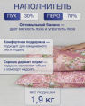 Подушка 68х68см Гусиный пух 30% / перо 70% (п/э, кант) красная, в пакете, Коллекция Пух-перо Империя пуха ИП123