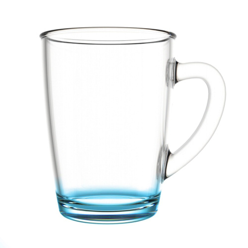 Кружка стеклянная 300мл Капучино Микс, цветное дно Декостек 334-Н9