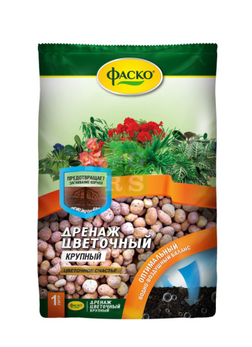 Дренаж цветочный  1л крупный Цветочное Счастье Фаско