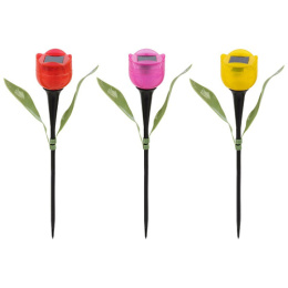 Фонарь садовый пластиковый P-05 Тюльпан 4,8х4,8х29см, на солнечной батарее Park 159676