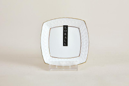 Блюдце для варенья керамическое квадратное 100мм Снежная королева Коралл CS705810-A