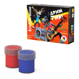 Гуашь 12 цветов ErichKrause Ну, погоди! Каникулы, по 20мл 62570