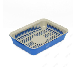 Туалет для кошек пластиковый с сеткой №3 34х25х7см в ассортименте Стандарт Пластик Групп 380-0236