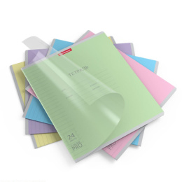 Тетрадь  24 листа линейка ErichKrause Классика Coverpro, пластиковая обложка, ассорти 56375