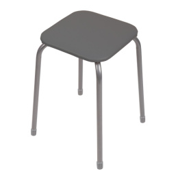 Табурет металлический Эконом с квадратным мягким сиденьем, серый Nika ТЭ3/С