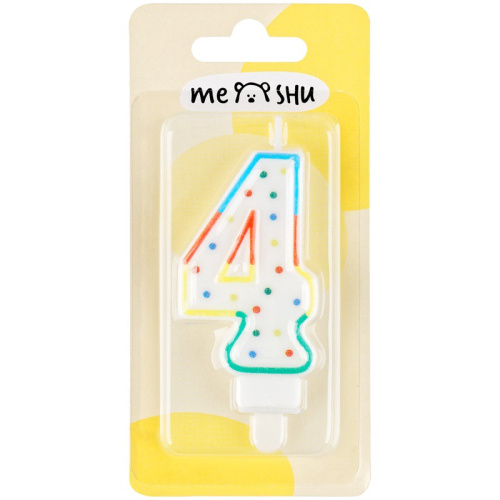 Свеча-цифра 4 Meshu MS_32383