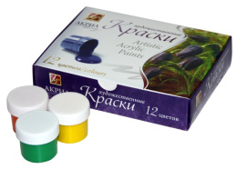 Краски акриловые 12 цветов Луч художественные 22С 1409-08