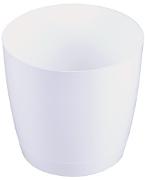 Кашпо пластиковое Крокус с поддоном 2,5л d-17см h-16,5см белый Ар-Пласт 07060