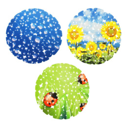 Коврик для раковины ПВХ круглый d-28см Яркий, в ассортименте Vetta 403-090