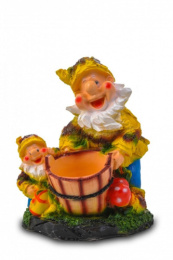 Зоокашпо декоративное гипсовое Два Гнома 25х30см ГусьДекорЛюкс 5КП38