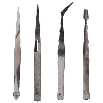 Пинцеты из нержавеющей стали набор 4шт. 120мм Park 100259
