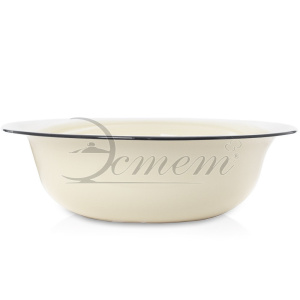 Таз эмалированный 12л без декора Жемчужная Эстет ЭТ-72892