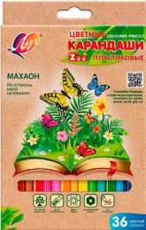 Карандаши цветные 36 цветов Луч Zoo, пластиковые, шестигранные 31С 1998-08