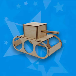 Подставка под пиво экошпон 24,5х12,5х15см Танк ДомВуд Ф210