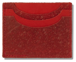 Обложка для проездных документов, кожа, улыбка красный, тиснение флаверс 232-055-201-1