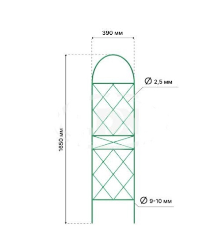 Шпалера металлическая 0,39х1,65м Ромб LDN