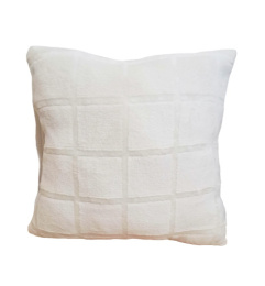 Подушка 40х40см фланель-холофайбер Клетка молочная ДомВелл 