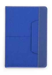 Ежедневник недатированный А5 128 листов поролон ляссе, отделение для ручки, синий С6374-02